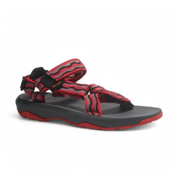 TEVA 童鞋 HURRICANE XLT2 灰橘紅 波紋 機能 涼鞋 中童 TV1019390CKFR