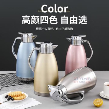 希益嘉304不銹鋼保溫壺大容量真空熱水瓶家用雙層咖啡羅馬壺