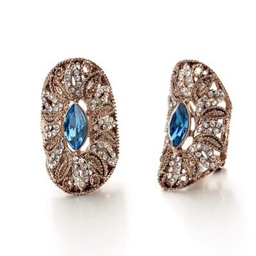 玫瑰金耳環925純銀鑲鑽耳飾-高貴古典迷人設計生日情人節禮物女飾品73gs145【獨家進口】【米蘭精品】