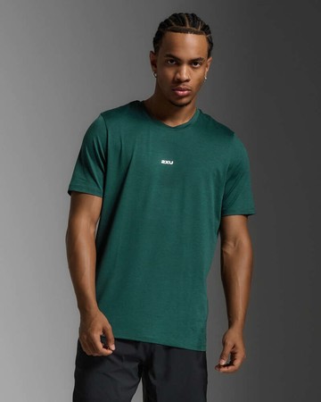 2XU Motion Tee 男士 挑戰者吸濕排汗棉柔T恤｜森林綠