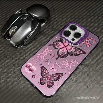 卡通蝴蝶絲帶 防摔 適用蘋果iphonexs 78p i11 i12 13 14 15 16promax手機殼