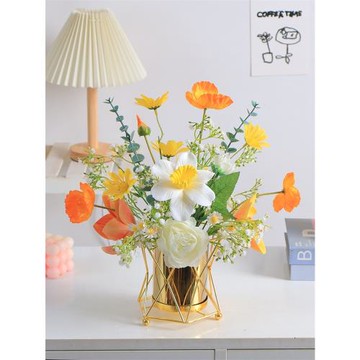 高檔輕奢高級感假花束仿真插花客廳餐桌茶幾桌面仿生花藝裝飾擺設
