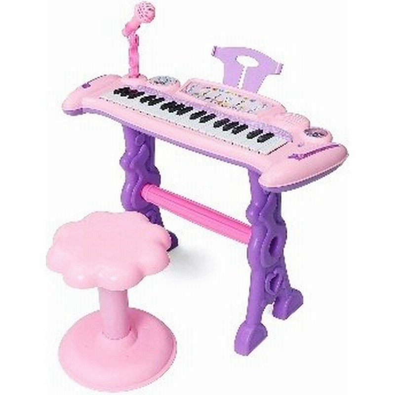 37キー電子キーボード子供ミニグランド ピアノスツールマイク音楽おもちゃ 通販 Lineポイント最大get Lineショッピング
