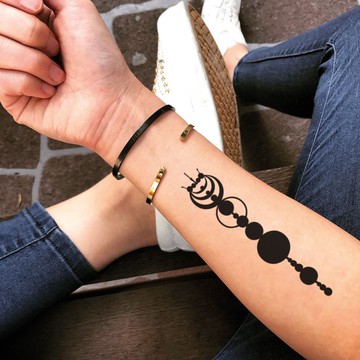 OhMyTat 麥田怪圈 Crop Circle 刺青圖案紋身貼紙 (2 張)