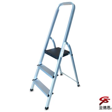 金德恩 台灣製造 三階鋁合金扶手平台梯 樓梯 階梯 關節梯 馬椅梯 拉梯 單梯 平台梯 輕量梯 鋁合金梯