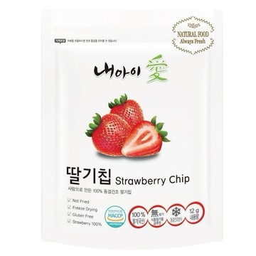 Naeiae 水果乾 蘋果 零下40度冷凍技術 無油炸無防腐劑無添加 適合幼兒抓握  12g  1包