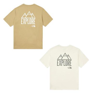 The North Face 北面 棉質短袖上衣 男裝 女裝 印花 卡其/米白 NF0A8DBWLK5/NF0A8DBWQLI
