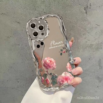 卡通電鍍奶油紋玫瑰 防摔 適用蘋果iphone 78p xr i11 i12 13 14 15 16 promax手機殼