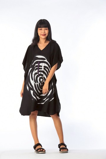 Kaftan Waist Jump Cotton Rayon Hand paint For Summer Beach V