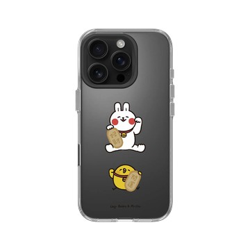 iPhone 16 Pro Clear Case（相機按鈕） 透明 - 懶散兔與啾先生 Lazy Rabbit and Mr.Chu - 好運都來