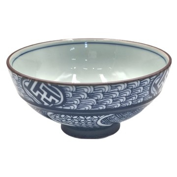 京地紋染付飯碗 陶瓷材質 210mL容量 適用溫度-30°C~100°C 日本產  1個