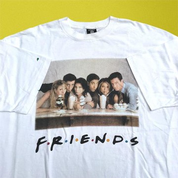男女同款純棉短袖休閑高街T恤老友記印花夏季潮牌寬松大碼超火
