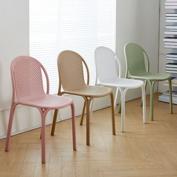 免稅開票 餐椅 北歐簡約餐椅成人休閑創意書桌椅懶人靠背網紅椅凳子特厚塑料椅子S076快速出貨