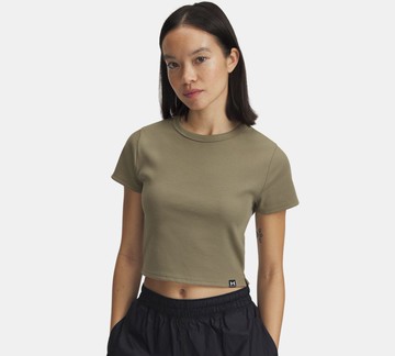 [UA]女 Rival 羅紋短袖T-Shirt-人氣新品