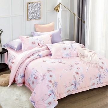 Pure One 鋪棉-萊蜜爾 SGS檢驗合格 40支天絲 含50%萊賽爾纖維 台灣製  素錦  單人薄床包(105 x 186cm) + 兩用被(135 x 195cm) + 枕套(45 x 75cm)