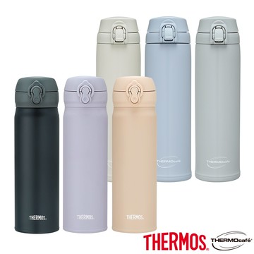 【THERMOS膳魔師X凱菲】彈蓋保溫瓶500ml+真空保溫瓶600ml(JNL-504+JCL-600XT)(組合)