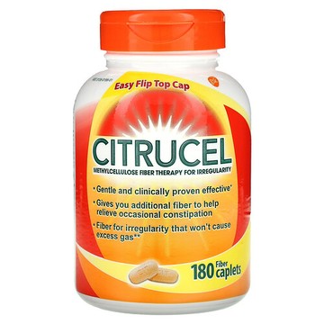 Citrucel, Methylcellulose Fiber Therapy for Irregularity，180 片纖維囊片