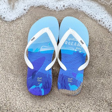 男款插圖夾腳拖鞋 防滑防水人字涼拖鞋 Astrid阿脆 -世界海洋日-