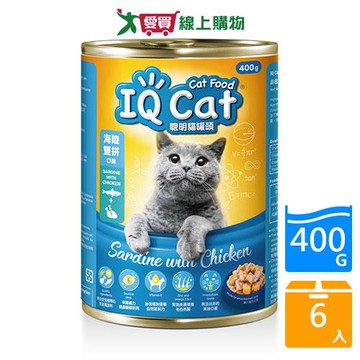 IQCAT聰明貓罐頭海陸雙拼口味400G【六入組】【愛買】