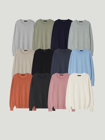 Spring Signature Round Knit Top (12 color)