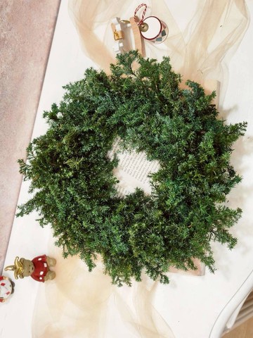 【材料包】抹茶森林花圈 純花圈無裝飾品 交換禮物 聖誕禮物