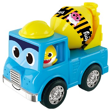 pinkfong 碰碰狐 迷你工程車系列玩具 攪拌車  藍色 + 黃色  不適用  1組