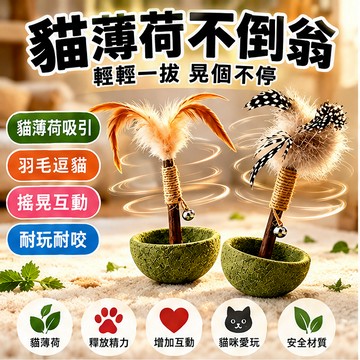 【喵主子】隔日到貨 貓薄荷不倒翁 不倒翁逗貓棒 木天蓼磨牙棒 不倒翁貓玩具 純天然羽毛 貓薄荷玩具 貓零食 貓咪磨牙玩具