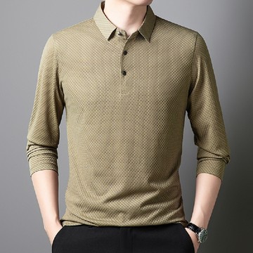 【Heart:W 新職人】現+預 休閒商務純色POLO衫(男上衣/長袖)