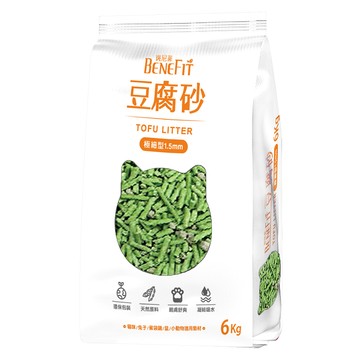 BENEFIT 斑尼菲 豆腐貓砂 1.5mm  綠茶  6kg  1包