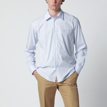 Striped cotton poplin shirt
