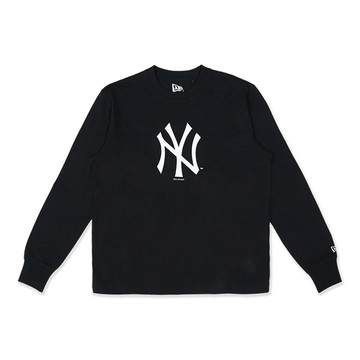 NEW ERA 男女 長袖上衣 ESSENTIAL 紐約洋基 黑 NE13527292