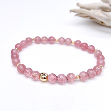 微風。手串 細品歲月 招桃花 療癒 人緣 I 草莓晶 I