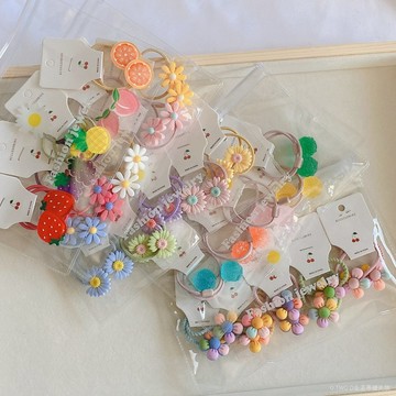 【臺灣出貨】10個裝髮圈~韓版女童小皮筋兒童不傷髮頭繩寶寶組閤套裝 DAZ9