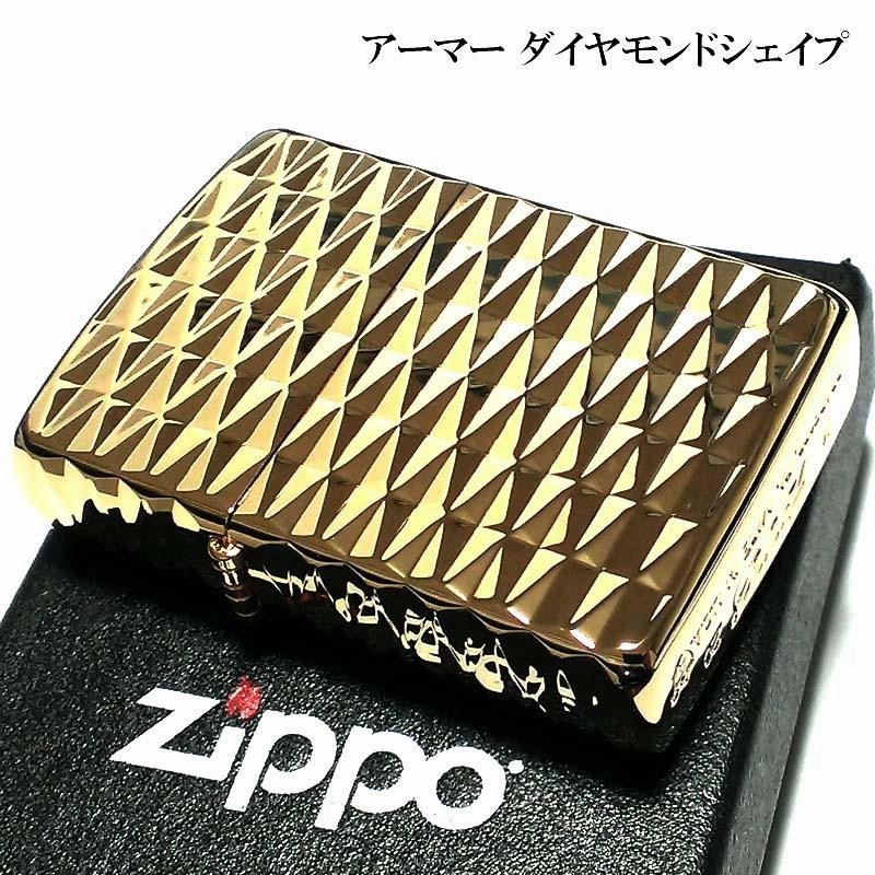 ZIPPO アーマー ゴールドロール ジッポ ライター V刃彫刻 両面