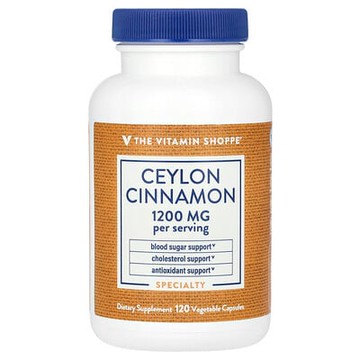 The Vitamin Shoppe, 錫蘭肉桂，1200 毫克，120 粒素食膠囊（每粒膠囊 600 毫克）