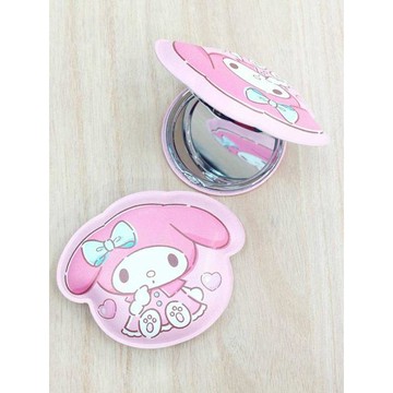 小禮堂 Sanrio 三麗鷗 美樂蒂 造型折疊雙面鏡 (坐姿款)