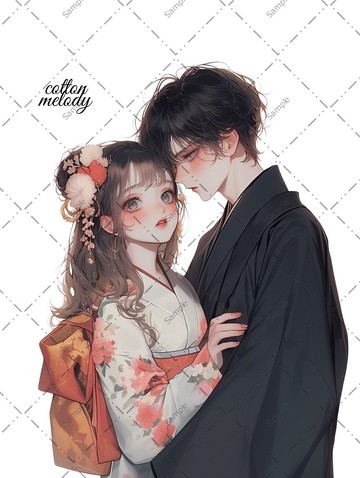 original sticker no.1359 人物貼紙 原創貼紙 人像貼紙 女孩貼紙 原創人物貼紙