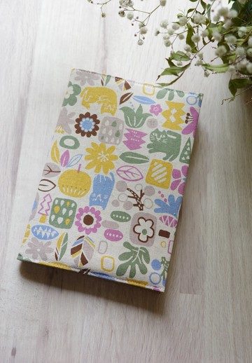 幾何花園 - 可調式書衣 書套 可調厚度 A5大小  | 海柏手作