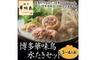  博多 華味鳥 水炊きセット 3～4人前 鍋 福岡 鶏肉 スープ