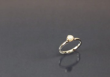 圖像系列-花座珍珠925銀戒