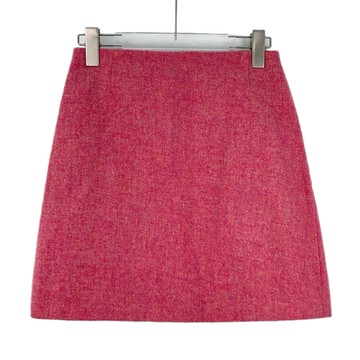 (S) max mara質感羊毛粉色短裙