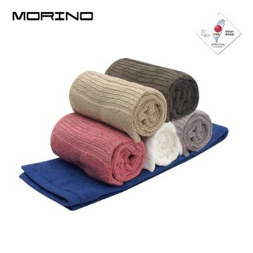【MORINO】台灣製_美國棉五星級緞檔毛巾