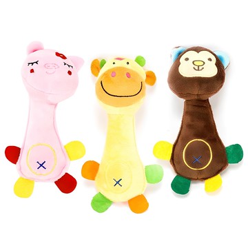 Dingdong Pet 寵物叢林玩偶3件組 (豬、牛、猴子)  豬 + 牛 + 猴子  13 x 20cm  1組