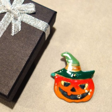 萬聖節南瓜燈（B）景泰藍別針