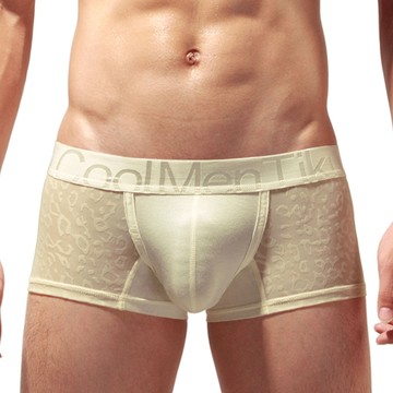 TIKU 梯酷 ~ 會呼吸的竹纖維 型男平口男內褲-米白(KH1192) ~健康、時尚、環保之「綠色環保纖維」