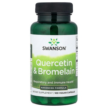 Swanson Vitamins, 槲皮素和菠蘿蛋白酶全素膠囊，100 粒