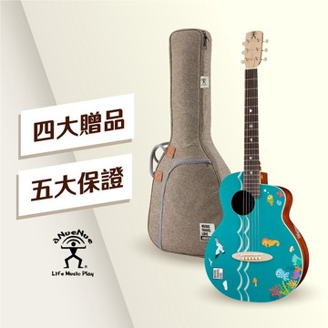 aNueNue MTK Morelos Blue Music Travel Love 聯名 36吋旅行吉他【黃石樂器】