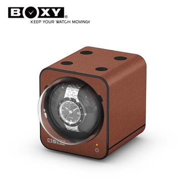 BOXY 自動錶上鍊盒  FANCY BRICK系列-不含變壓器 皮革款 動力儲存盒 機械錶專用 WATCH WINDER 搖錶器