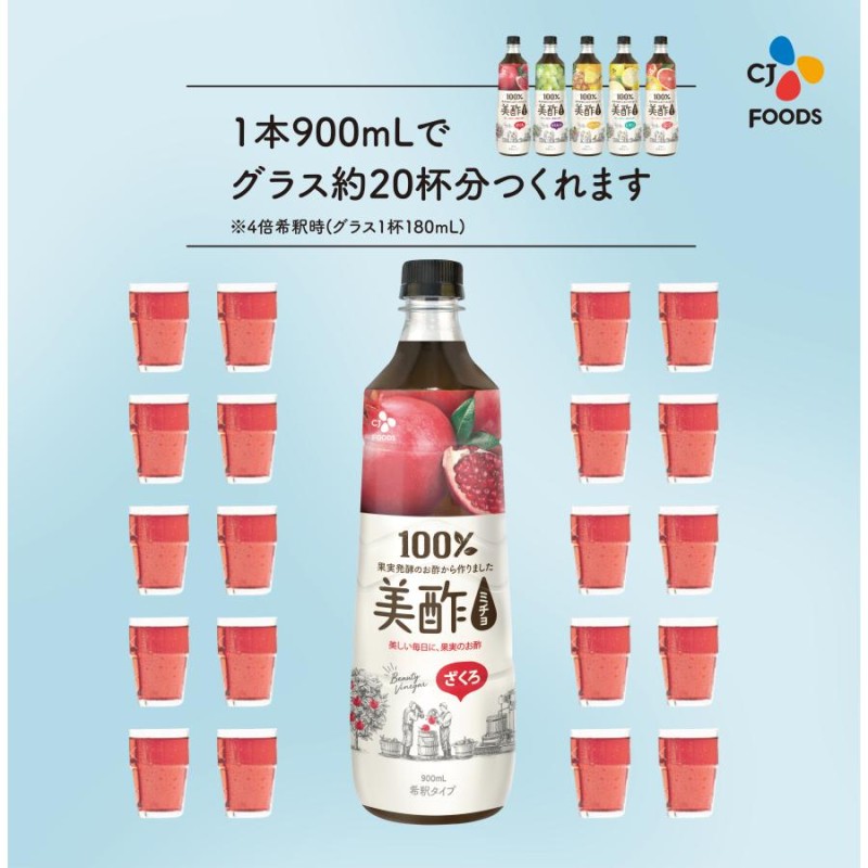 美酢 4本セット ８フレーバーから選べる 900ml×4本 酢 ドリンク