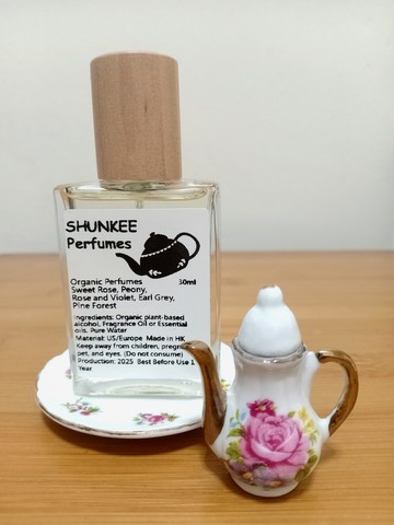 有機植物香水-茶系-檸檬、牽牛花、金銀花、茉莉花、百合、梔子花